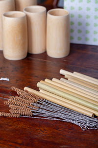 2'li Bambu Pipet ve Temizleme Fırçası Seti